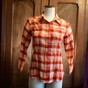 The North Face Women's Shirt Plaid Button Down Top Size M